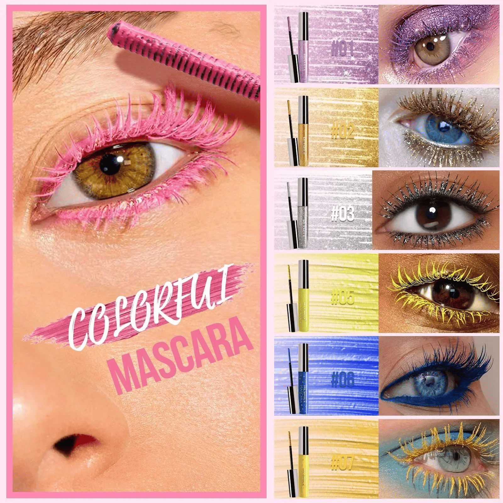 Colorful Glitter Mascara