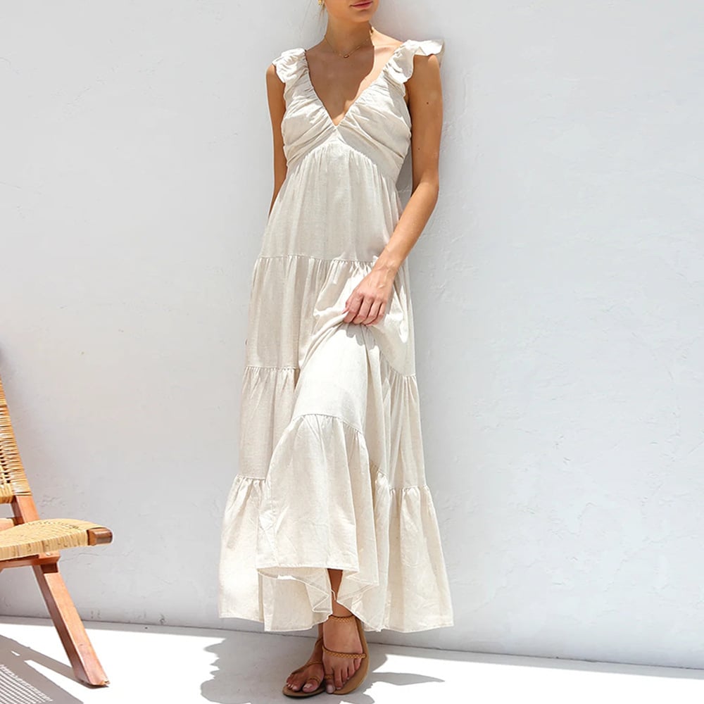 Elegant Maxi Dress With Ruffles