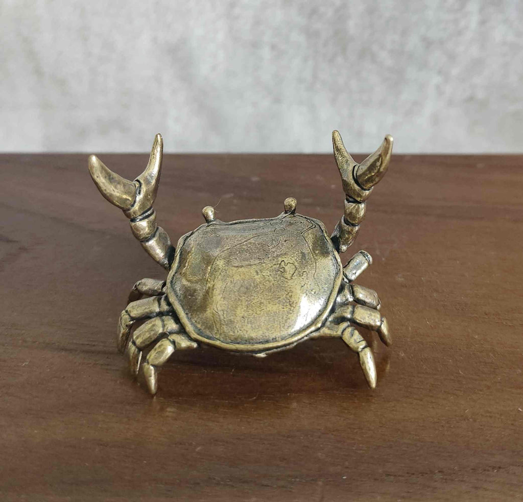 🔥Solid brass hand carved crab, tableware stops, pen stop