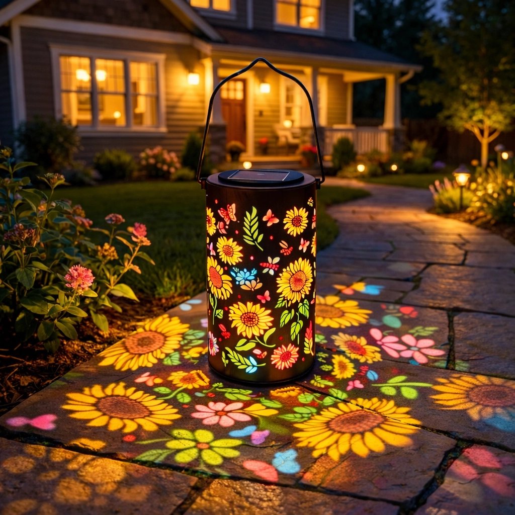 🔥Colorful Sunflower Glow Solar Garden Lantern