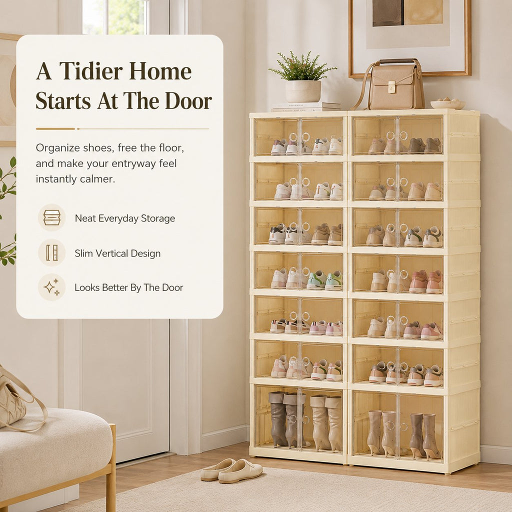 👟 Foldable Shoe Storage Cabinet