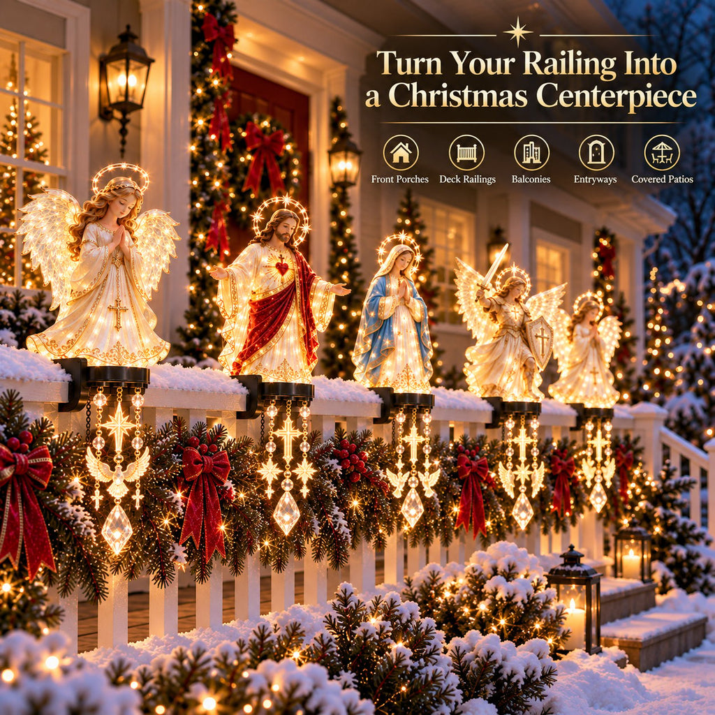 🎁🔥✨ Sacred Christmas Railing Lights