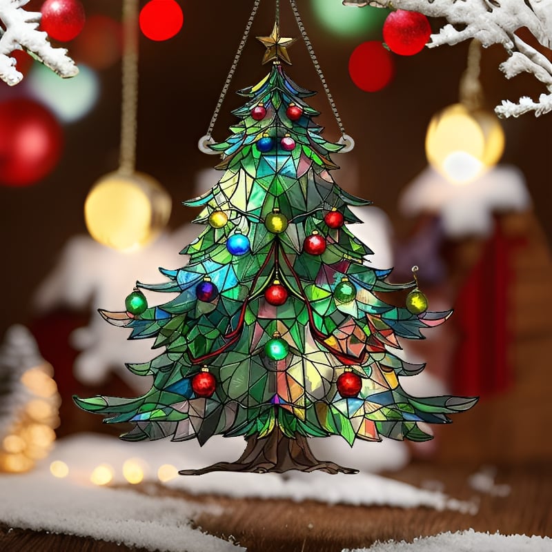 🎄🌈Christmas Tree Sun Catcher(2D Acrylic)
