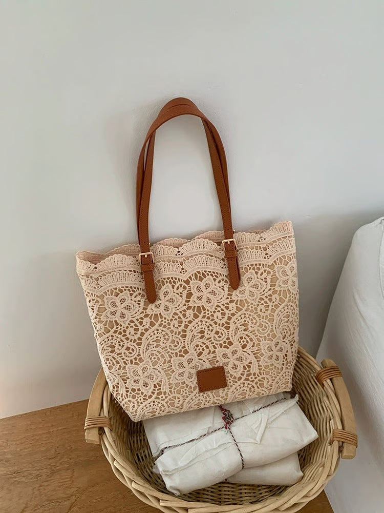 🔥 Vintage Lace Shoulder Bag – Elegant Lace, Spacious Interior & Adjustable Strap – Perfect for Wedding, Daily & Travel ✨