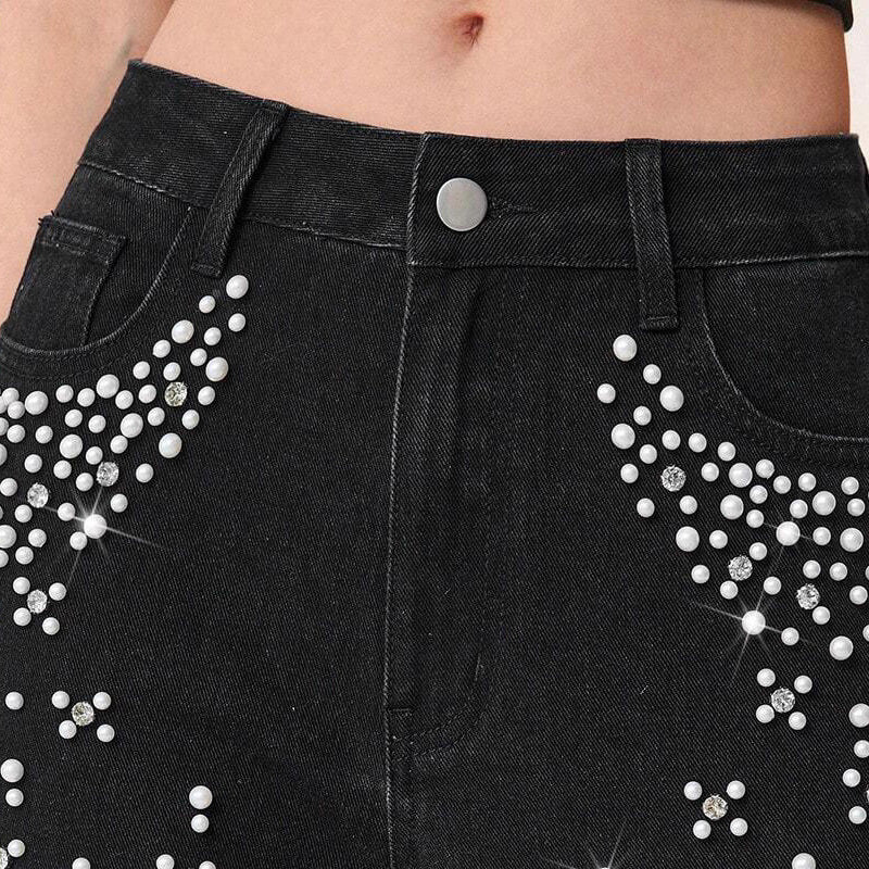 🔥Limited-time offer-Elegant Embellished Denim Pants for Women