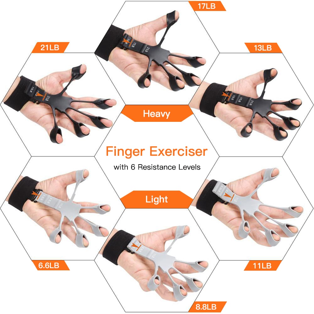 🔥6 Resistant Level Finger Exerciser