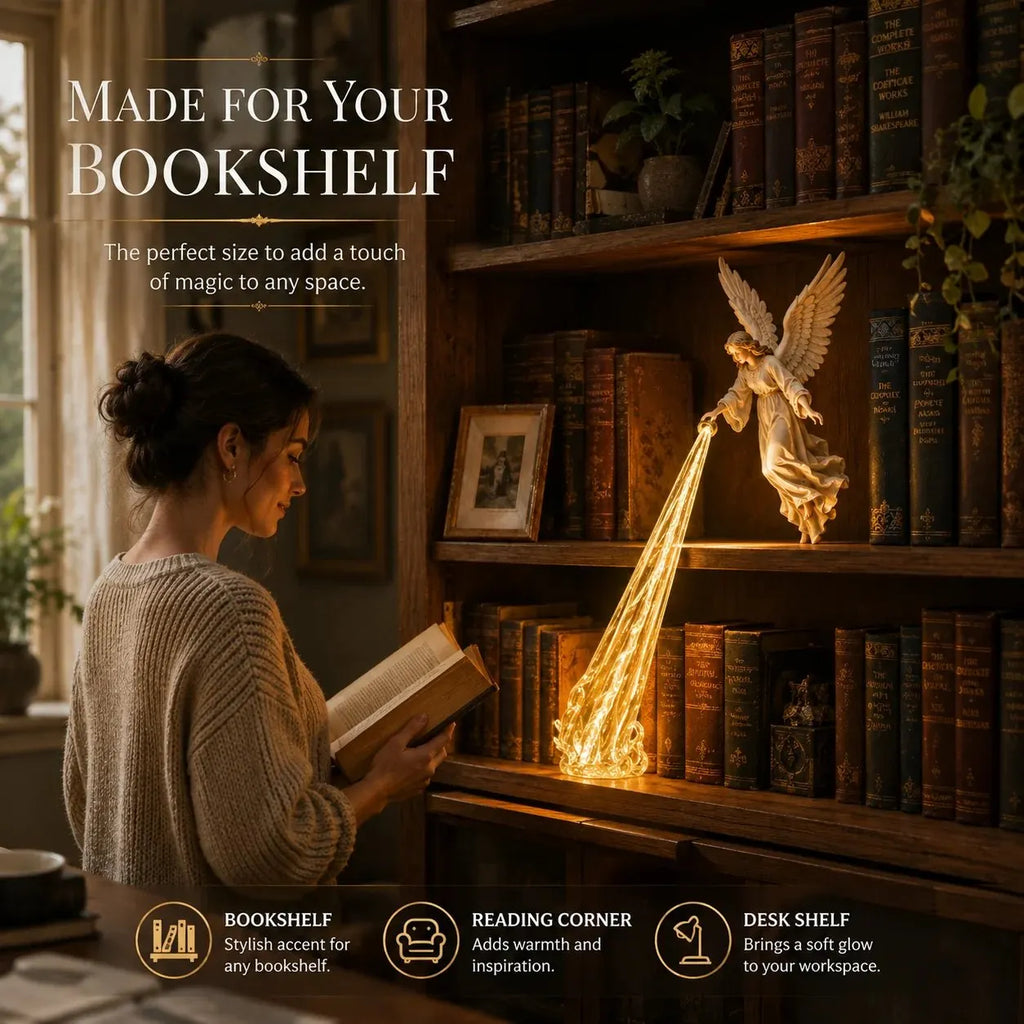 🎉🎁 Heavenly Guardian — Angel Beam Bookshelf Decor