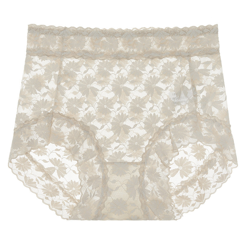 Sexy Seamless Thin Lace Silk Care Panties
