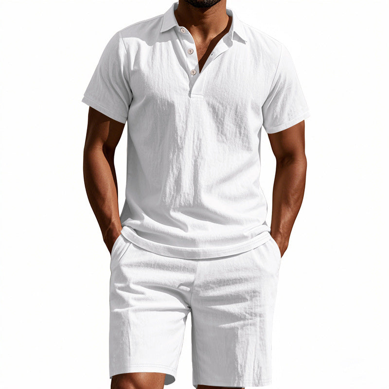 📢📢⏰Men's Casual Top & Shorts 2-Piece Set