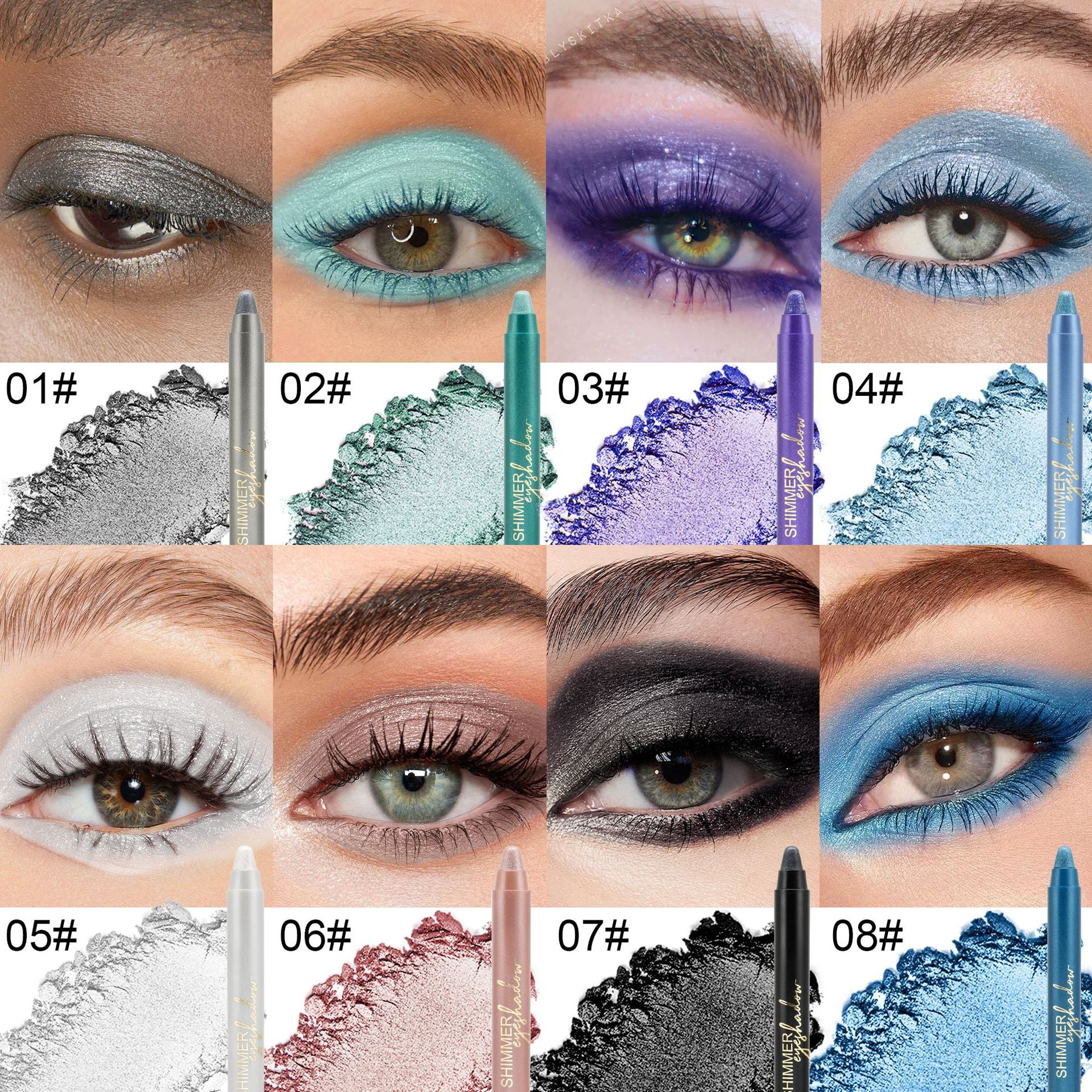 😍Only $7.99😍10 Color Pearlescent Eyeshadow Pencil