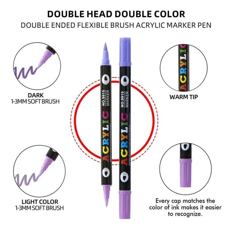 🔥🎨Double-Ended Art Markers for Professionals & Beginners!