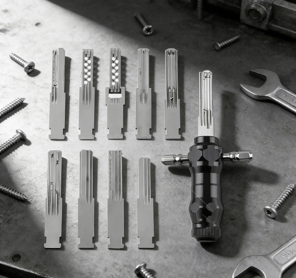 🔐Tubular Lock Pick Set: 9-in-1 Precision Unlocking Tool for Locksmiths