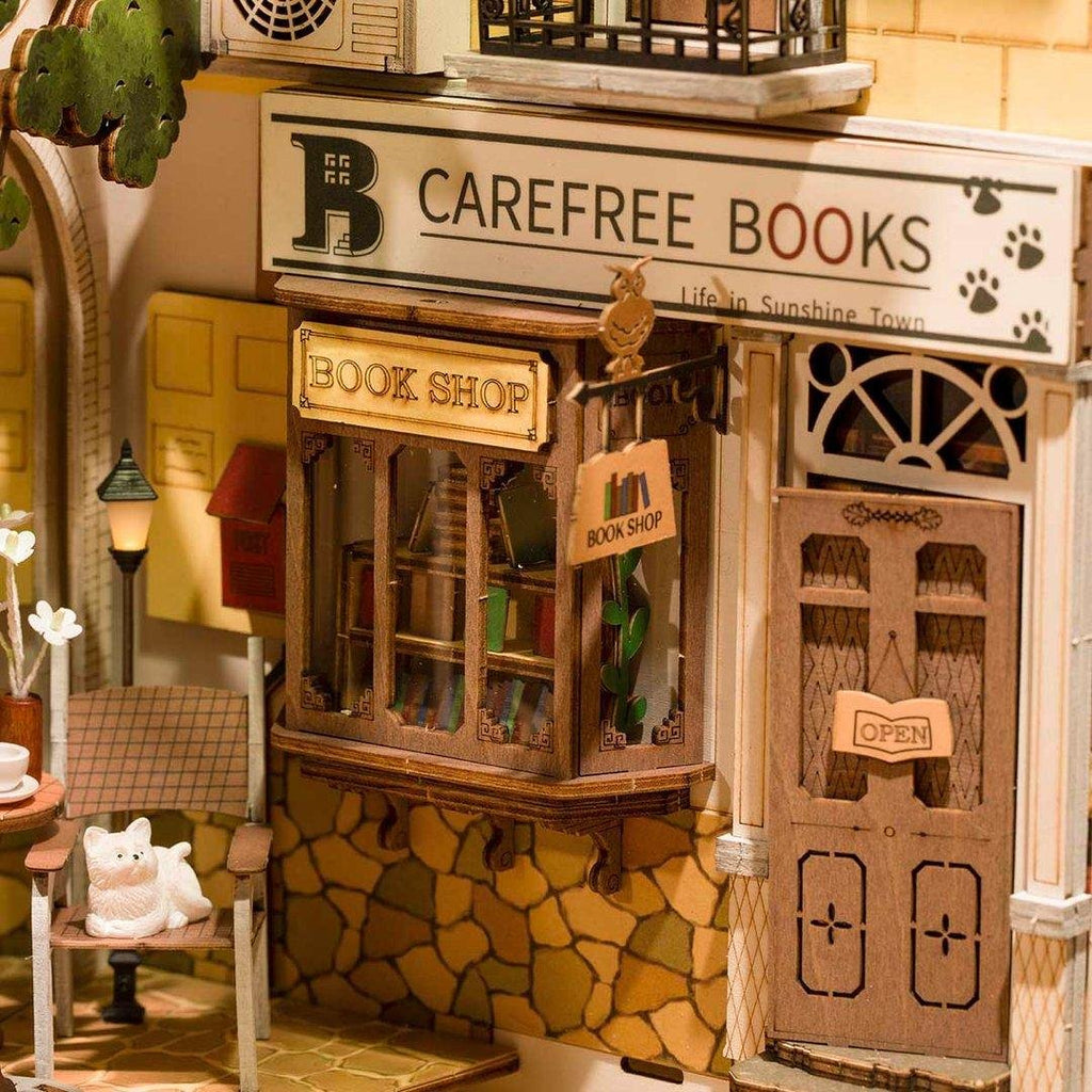 Sunshine Town Miniature Book Nook Shelf Insert