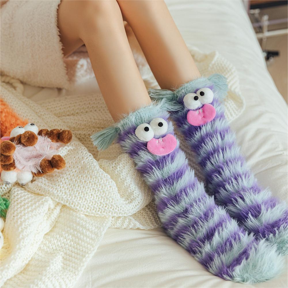 🔥Warm Cozy Fluffy Cartoon Monster Socks