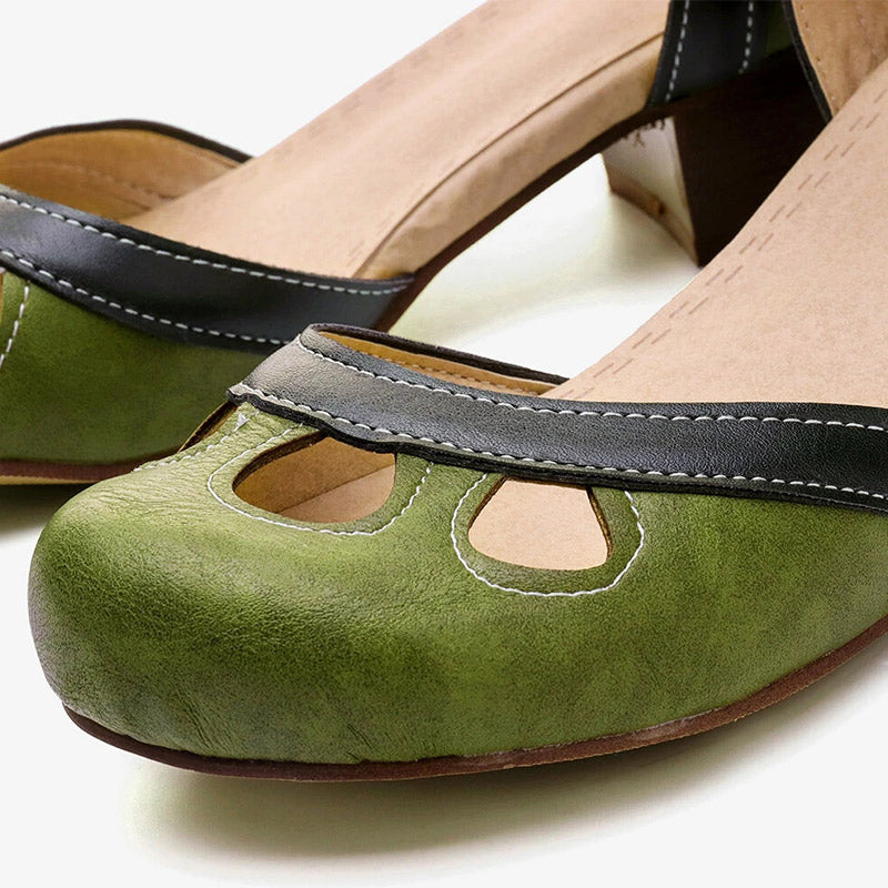 RETRO BLOCK HEEL SANDALS