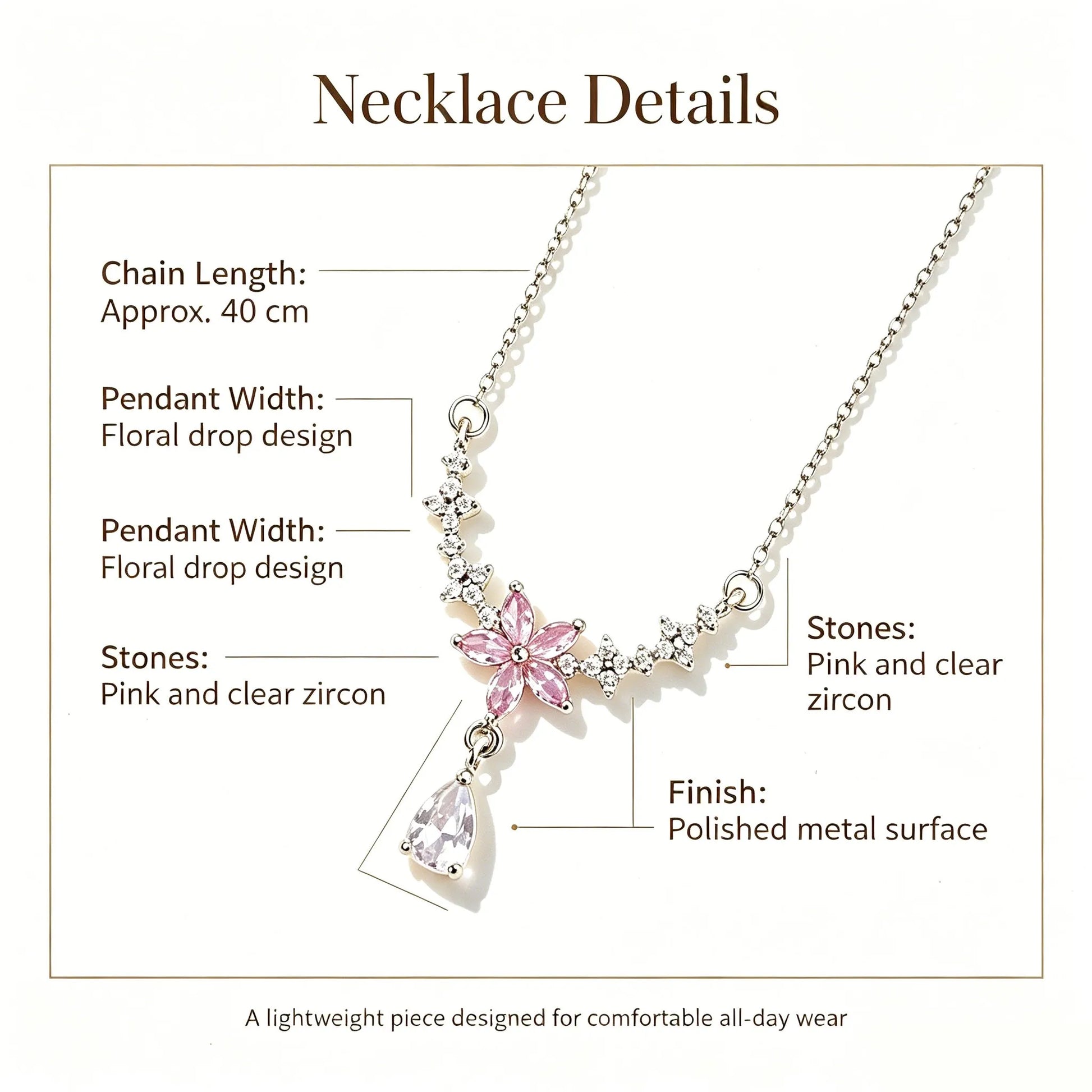 Sakura Star Teardrop Necklace - Glowing Collarbone Jewelry for Her