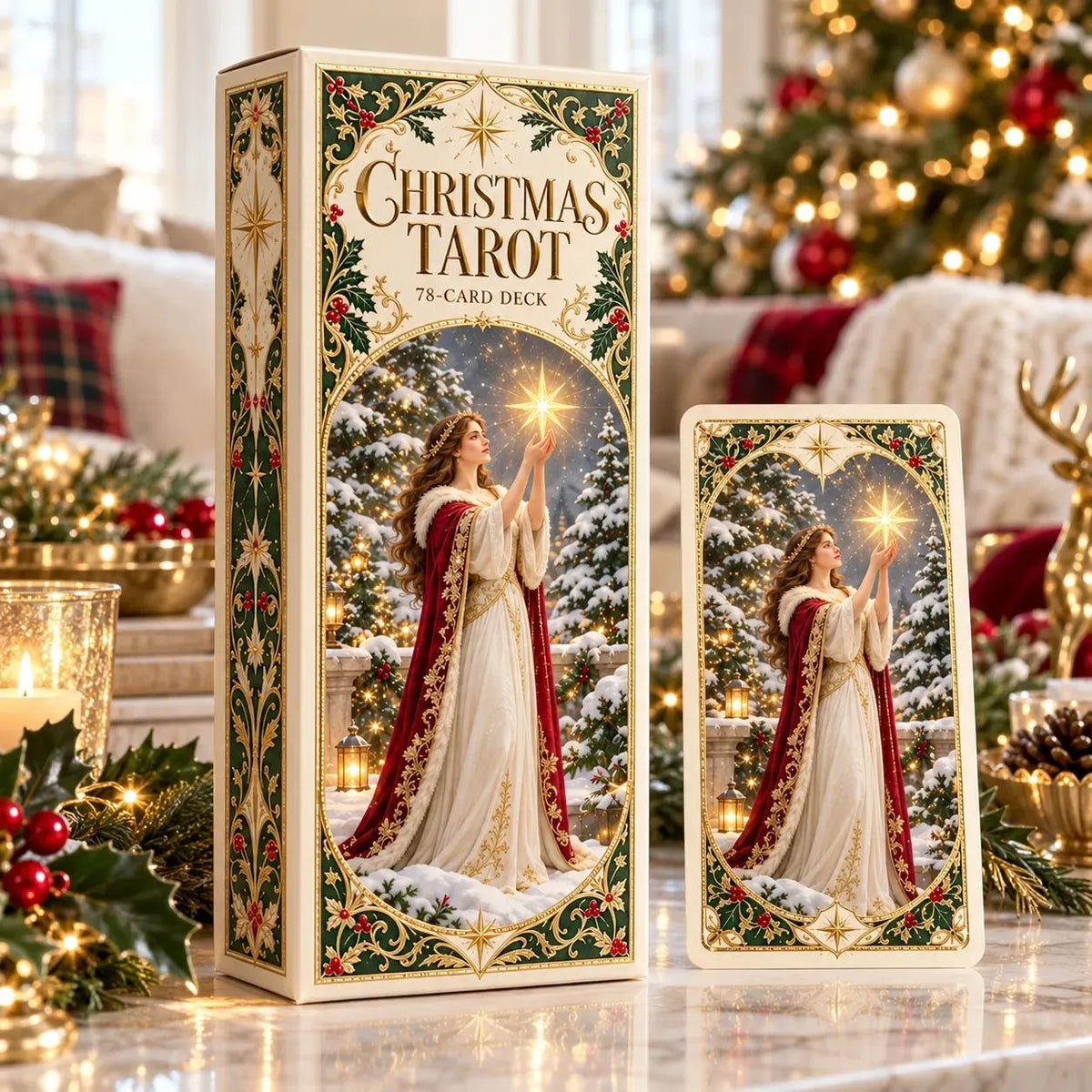 🔮 Yuletide Tarot Deck | 78 Festive Cards & A Guided 12-Day Holiday Ritual