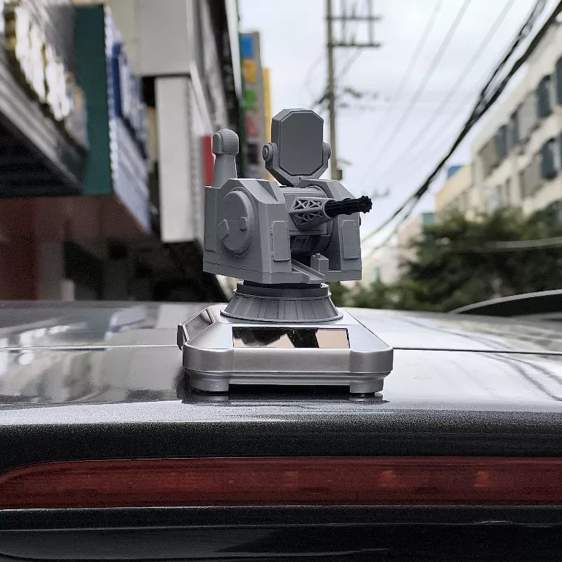 🛡️Solar-Powered Rotating Aircraft Carrier Gun Model