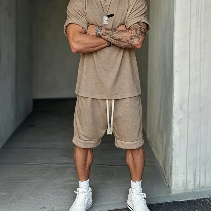 🎁💥Men's Casual T-Shirt & Shorts Set