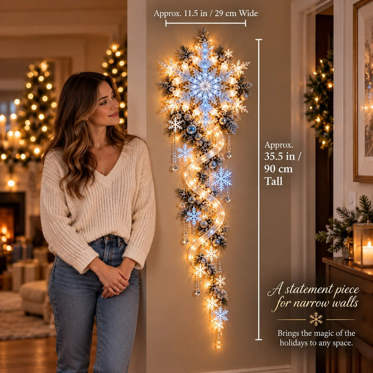 ⭐🔥❄️ Giant Snowflake Blizzard TrailTM- Let the Snowstorm Glow Indoors