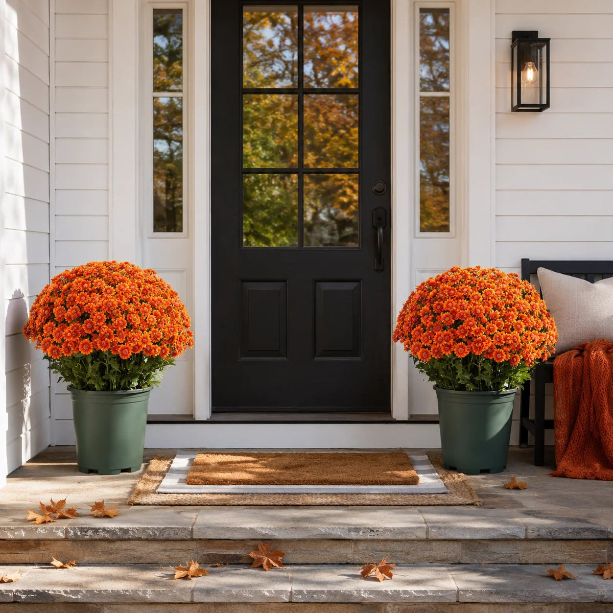 🌼🍂 Full-Bloom Artificial Mum Flower Bushes