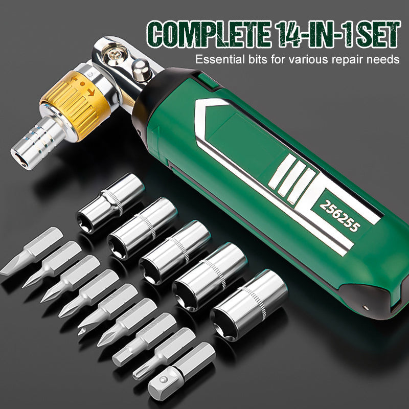 🔥 14-in-1 Adjustable Ratchet Screwdriver
