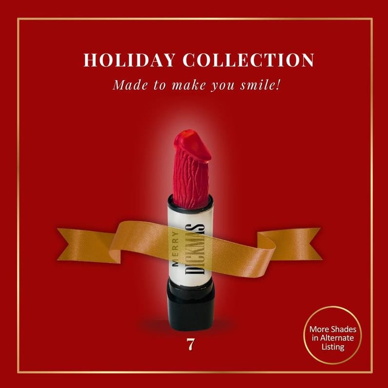 🎄 “Merry Dickmas” Funny Lipstick Holiday Collection – 12 Shades of Sassy, Long-Lasting, Paraben-Free Fun! 🎁