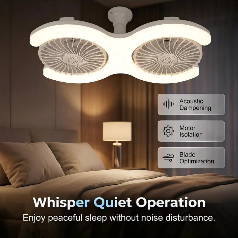 📢📢 ⏰Dual-Head LED Ceiling Fan with Light