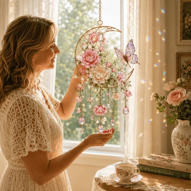 🔥🌸🦋🐦Crystal Garden Suncatcher📦