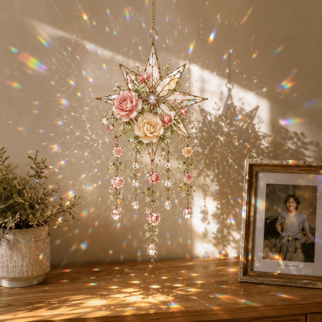 🔥🌸🦋🐦Crystal Garden Suncatcher📦