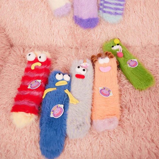 🔥Warm Cozy Fluffy Cartoon Monster Socks