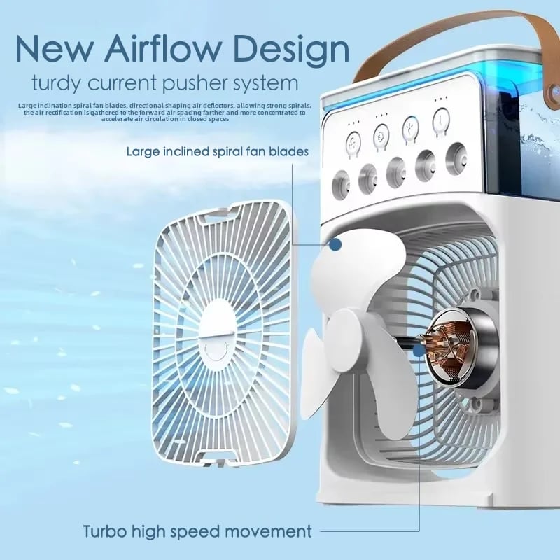 Portable Mini Fan 3 in 1 Cooler