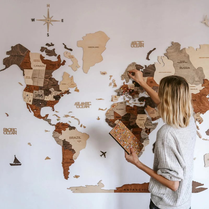 The United States Wooden Map Puzzle Full Packed