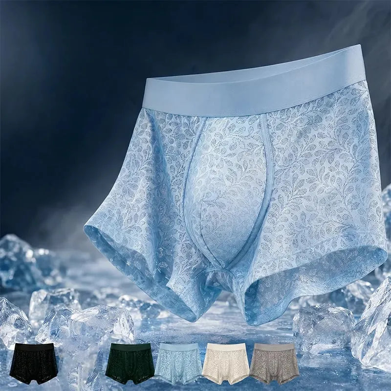 ✨Ultra-Sheer Boxer Briefs – Breathable, 3D Pouch Support & Seamless Comfort