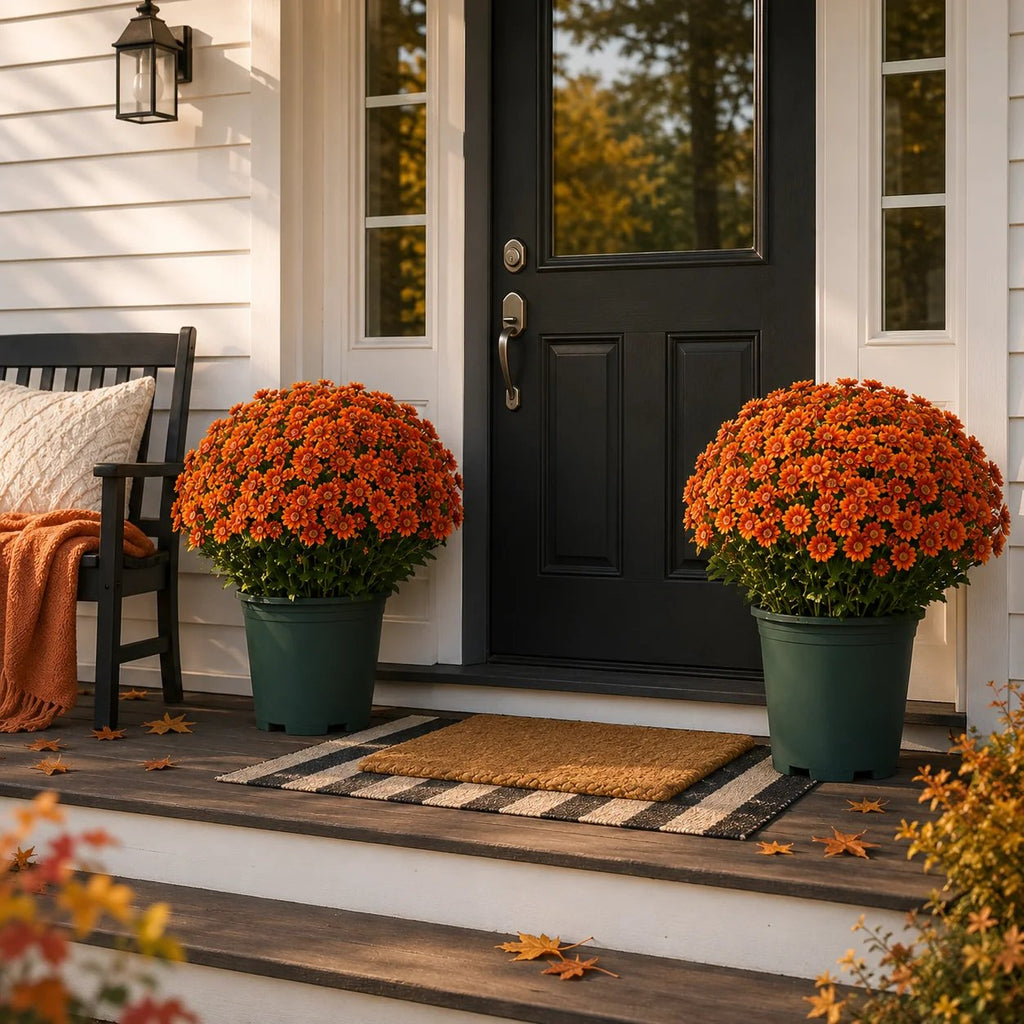 🌼🍂 Full-Bloom Artificial Mum Flower Bushes