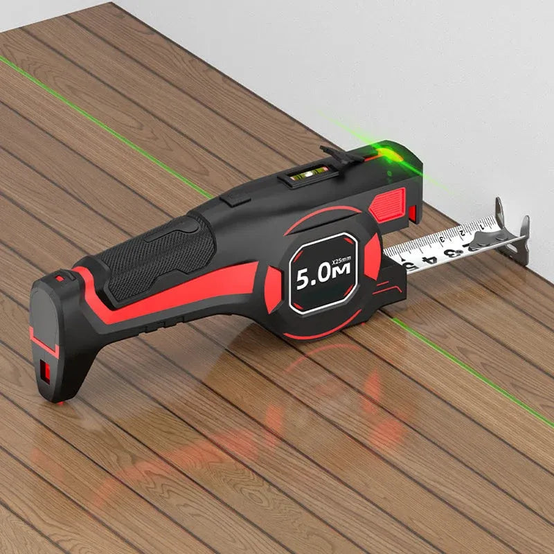 📏 2-in-1 Tape Measure with Laser Guide – Straight Lines Every Time 🎯