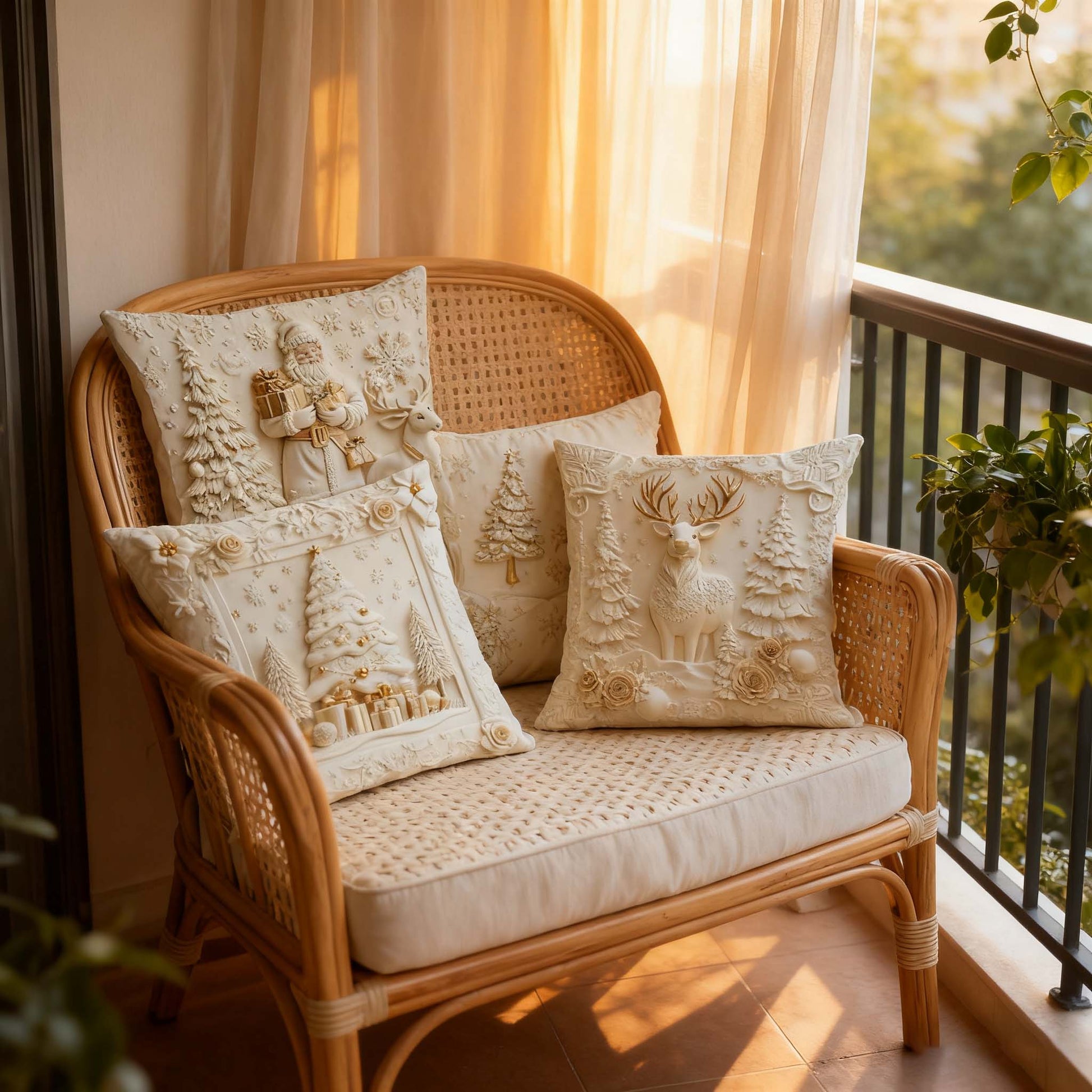 🎄 Luxury Christmas Style Pillow Cover – Machine Washable, Wrinkle-Resistant, Durable, Perfect for Living Room, Bedroom, Office & More