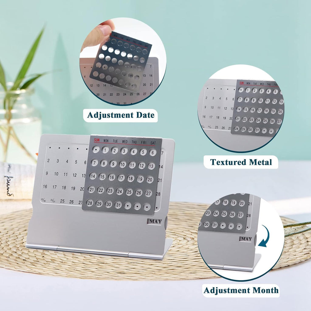 🌟📅 Creative Aluminum Alloy Perpetual Calendar