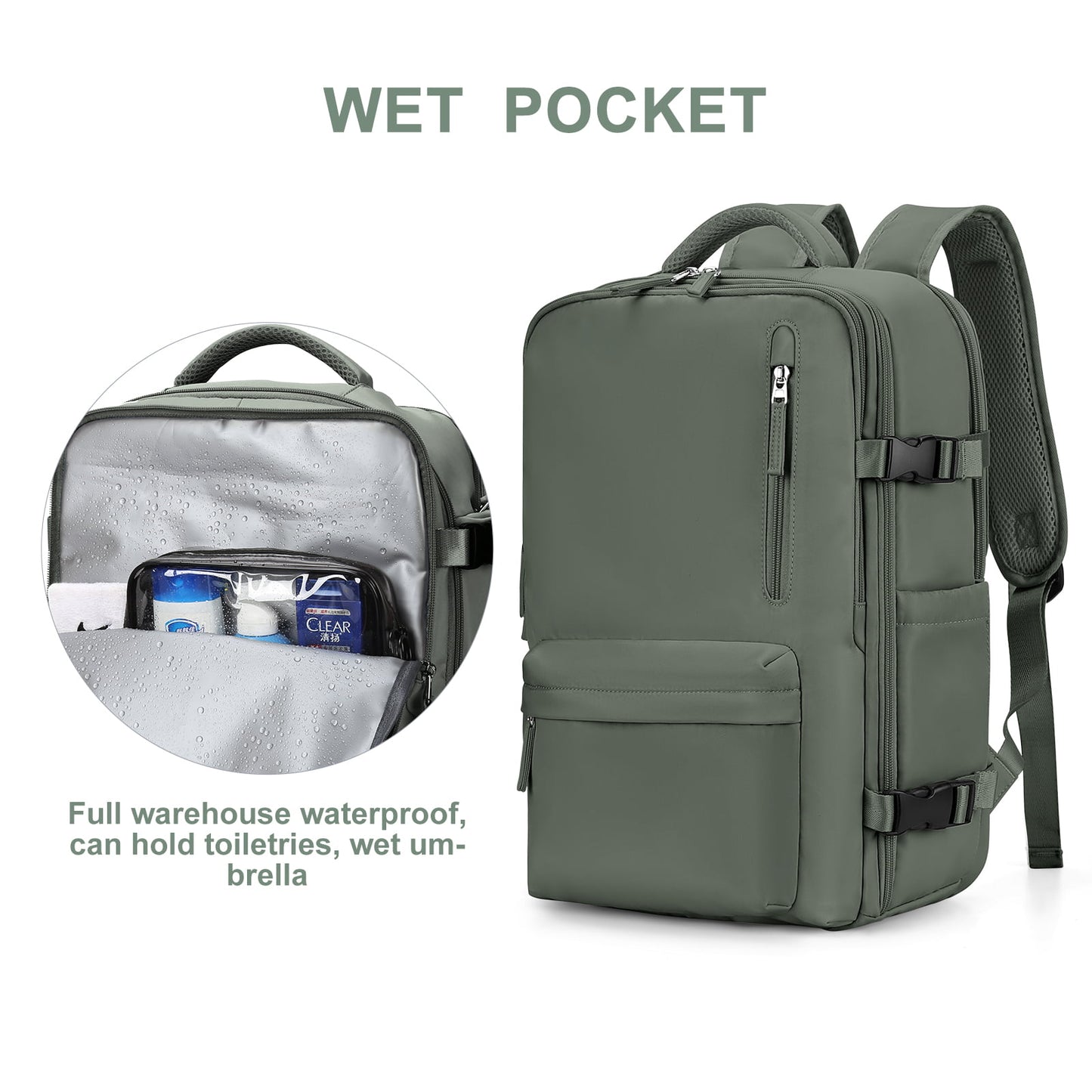 Women Large Travel Backpack Waterproof Hiking Rucksack✨