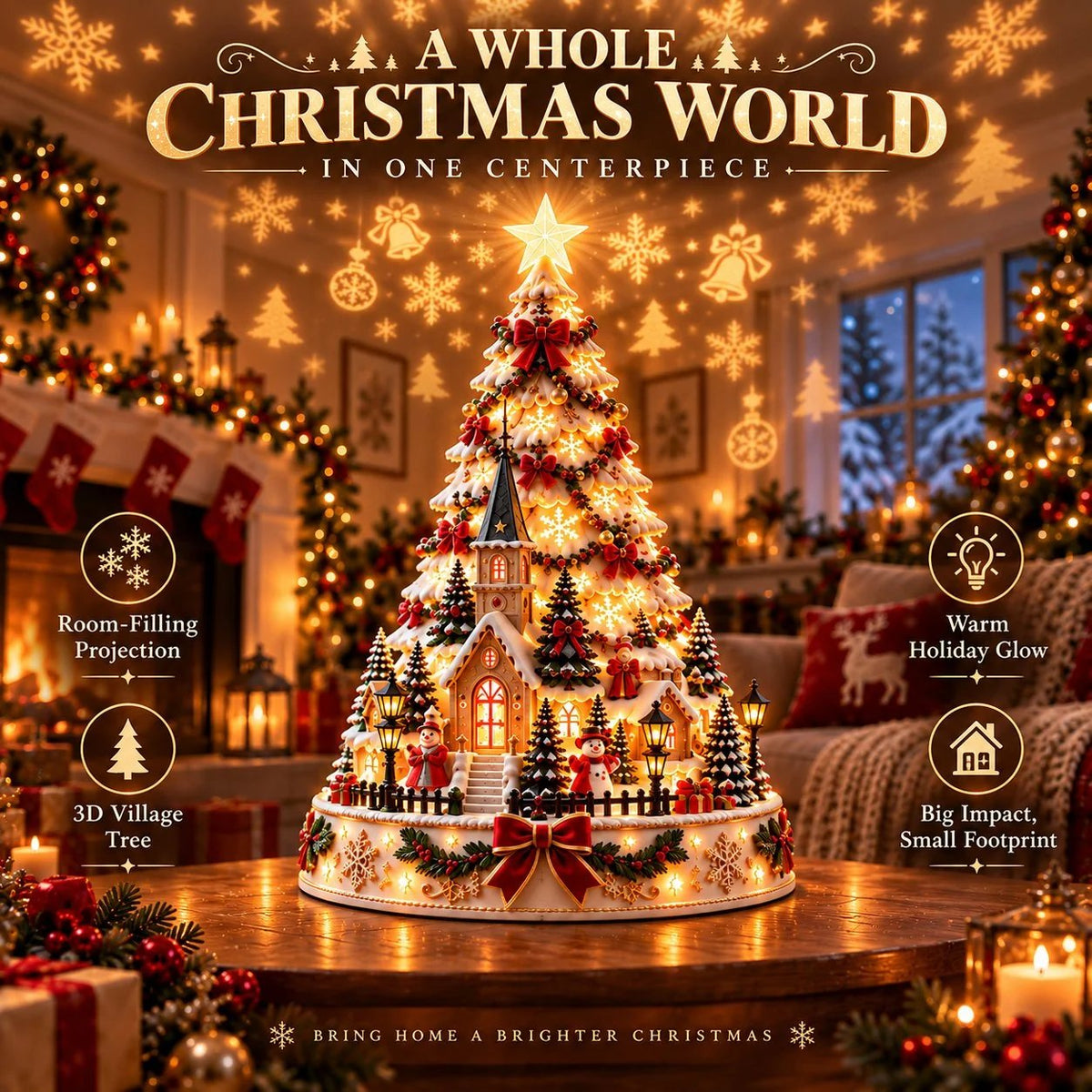 🏆 60,000+ Sold - 🎄Christmas Village Lightscape Tree