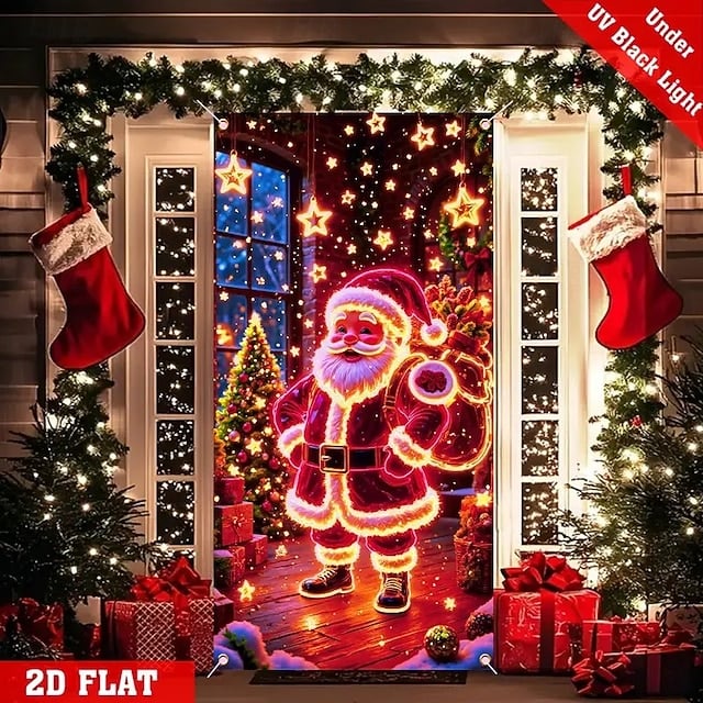 🎄Christmas Door Cover For Instant Holiday Decor