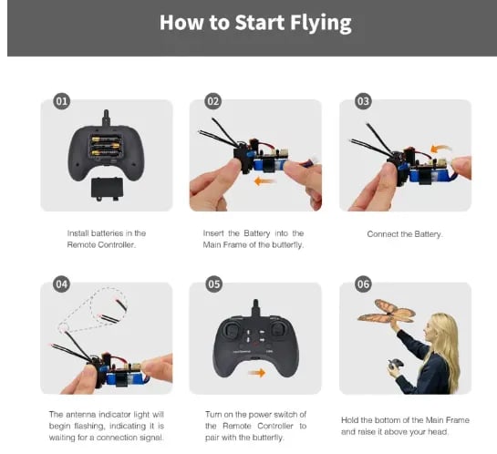 Remote Control Bio-Inspired Flying Butterfly | Realistic Flapping Wings 🎮