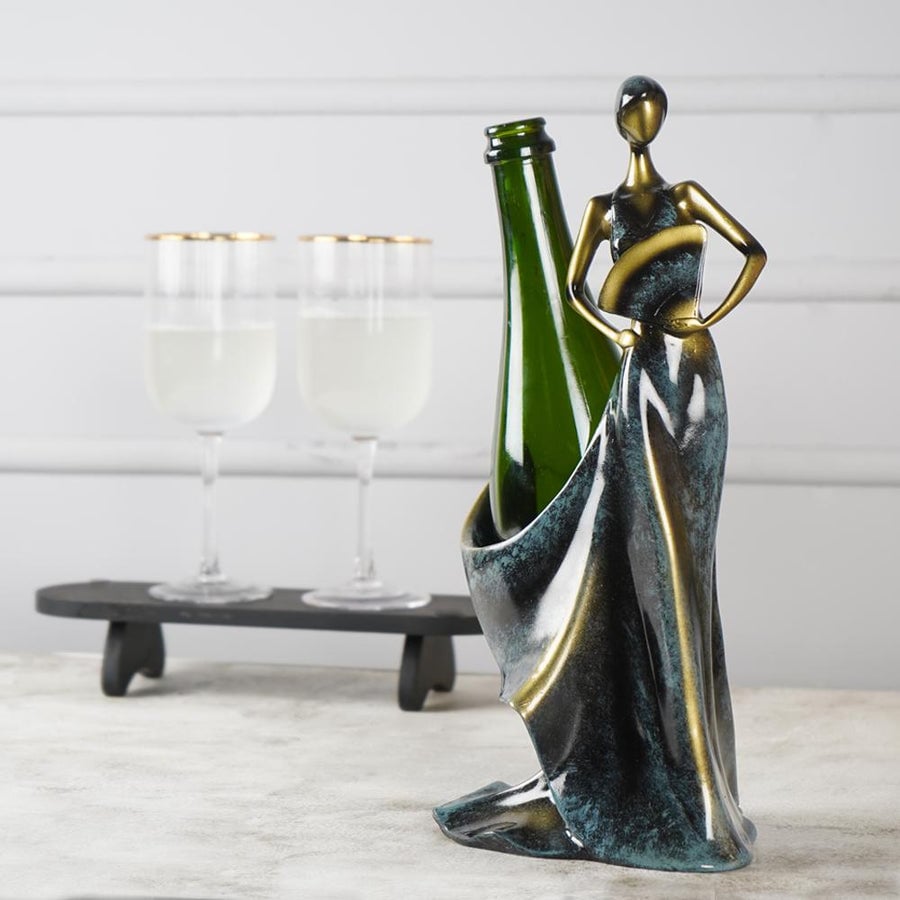 Belle Femme Antique Wine Bottle Holder