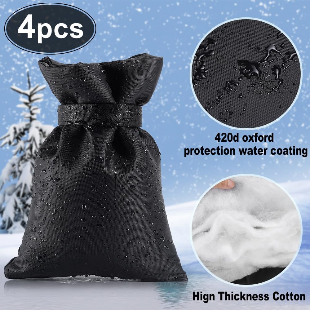 🔥4 Pack Outdoor Faucet Covers for Winter Freeze Protection