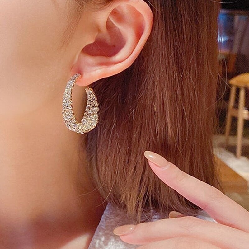 Rhinestone earrings