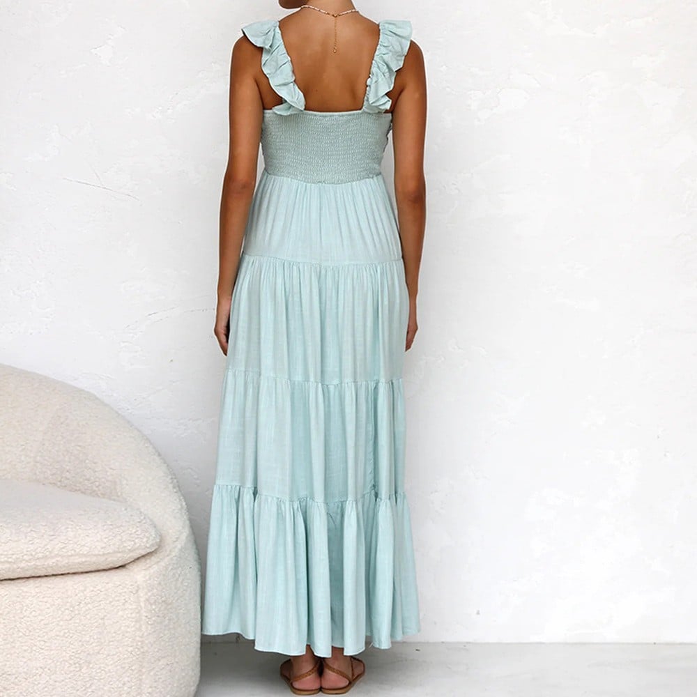 Elegant Maxi Dress With Ruffles