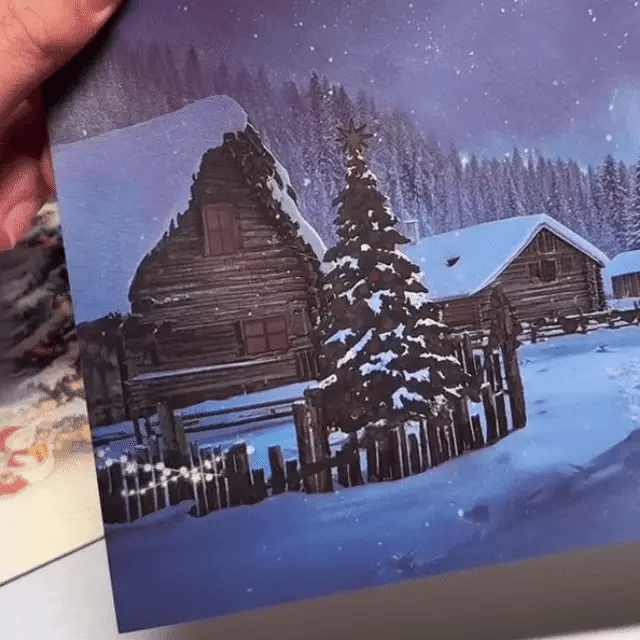 Temperature-controlled Color-changing Christmas Card
