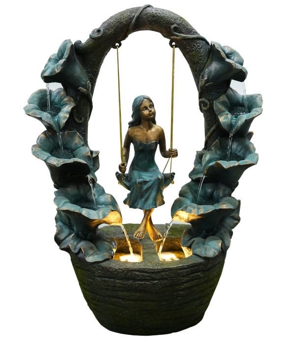 Secret Garden Swing Cascading Water Feature