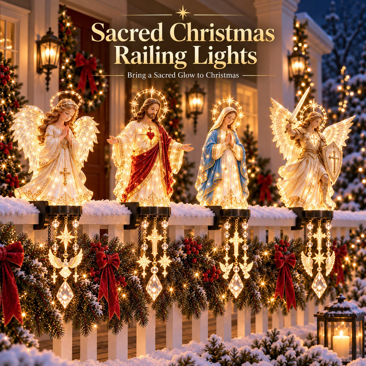 🎁🔥✨ Sacred Christmas Railing Lights