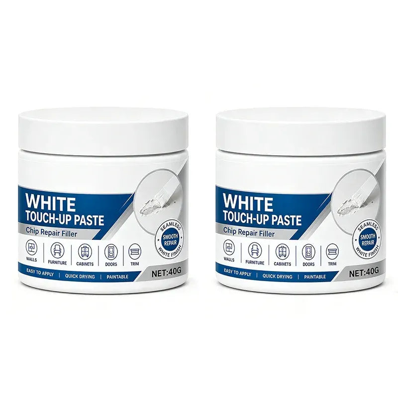 White Furniture Touch-Up Paste with Brush